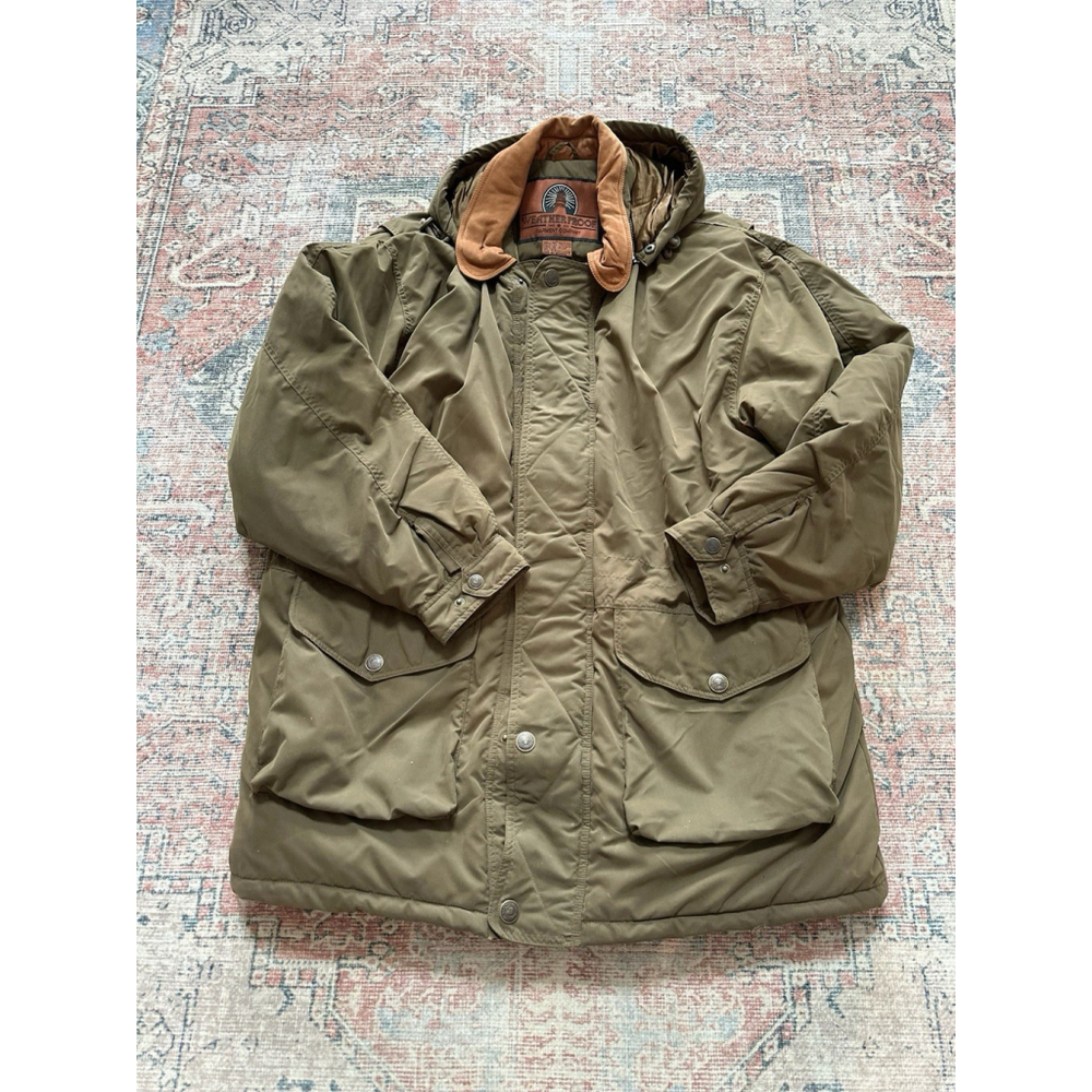 Weatherproof Garment Co. Men’s Winter Coat-Large-Lt Brown-Zipper-Removable Hood